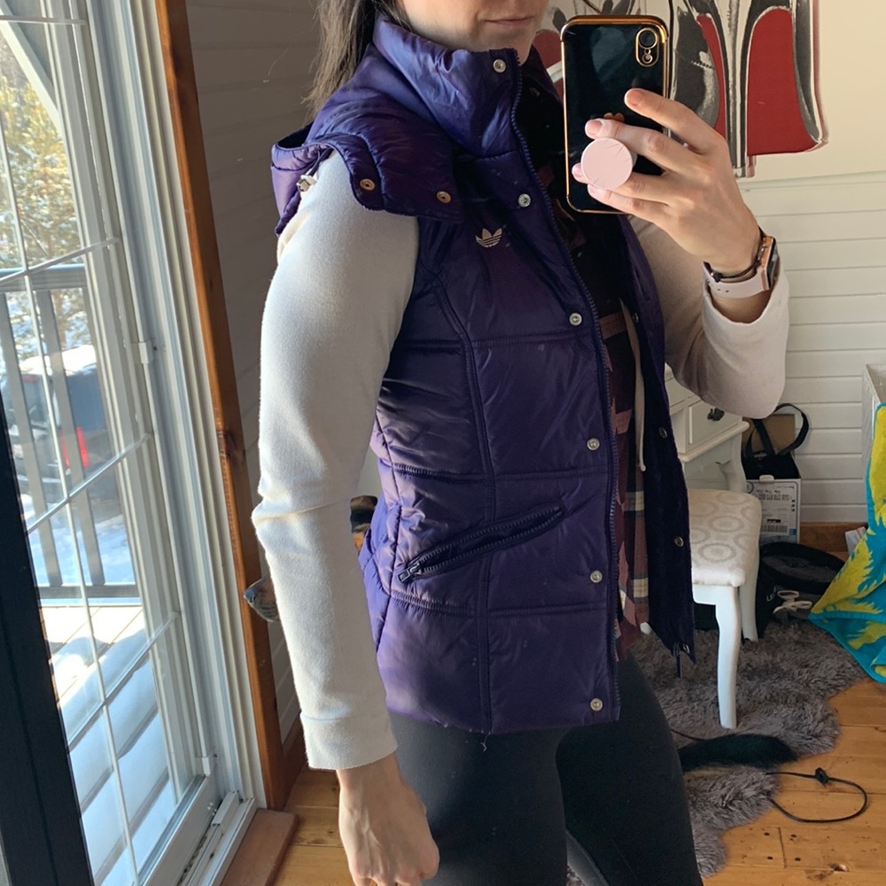 Adidas puffer vest,  size small, very warm, good condition